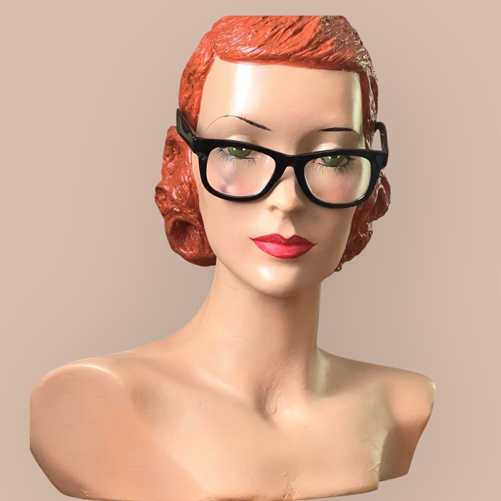 Betsey Johnson +2.00 Reading Glasses Readers Square Rounded Black Preppy Retro - Picture 2 of 4